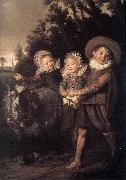 HALS, Frans Three Children with a Goat Cart France oil painting reproduction